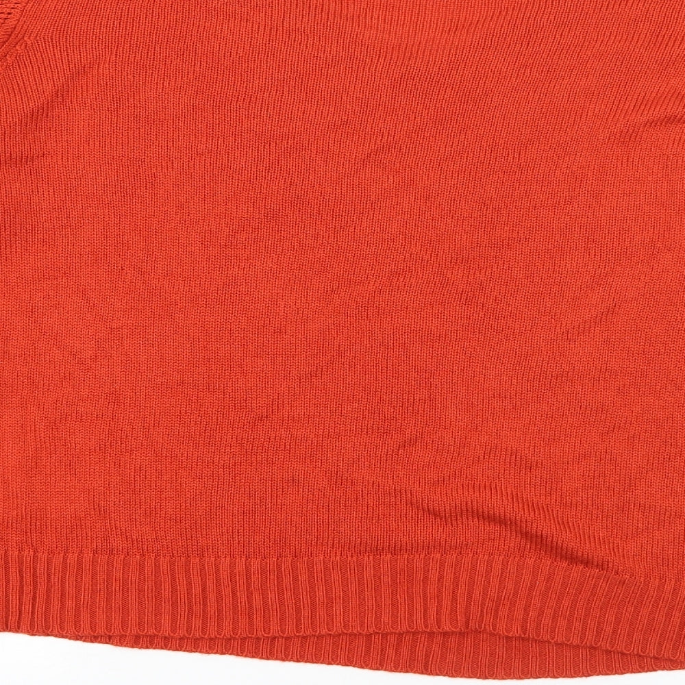 Womens UK Size 16 Preworn Orange Pullover Jumper