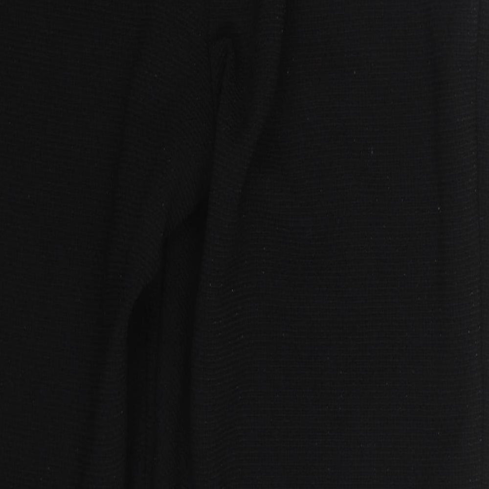 Womens UK Size 12 Papaya Regular Fit Black Trousers