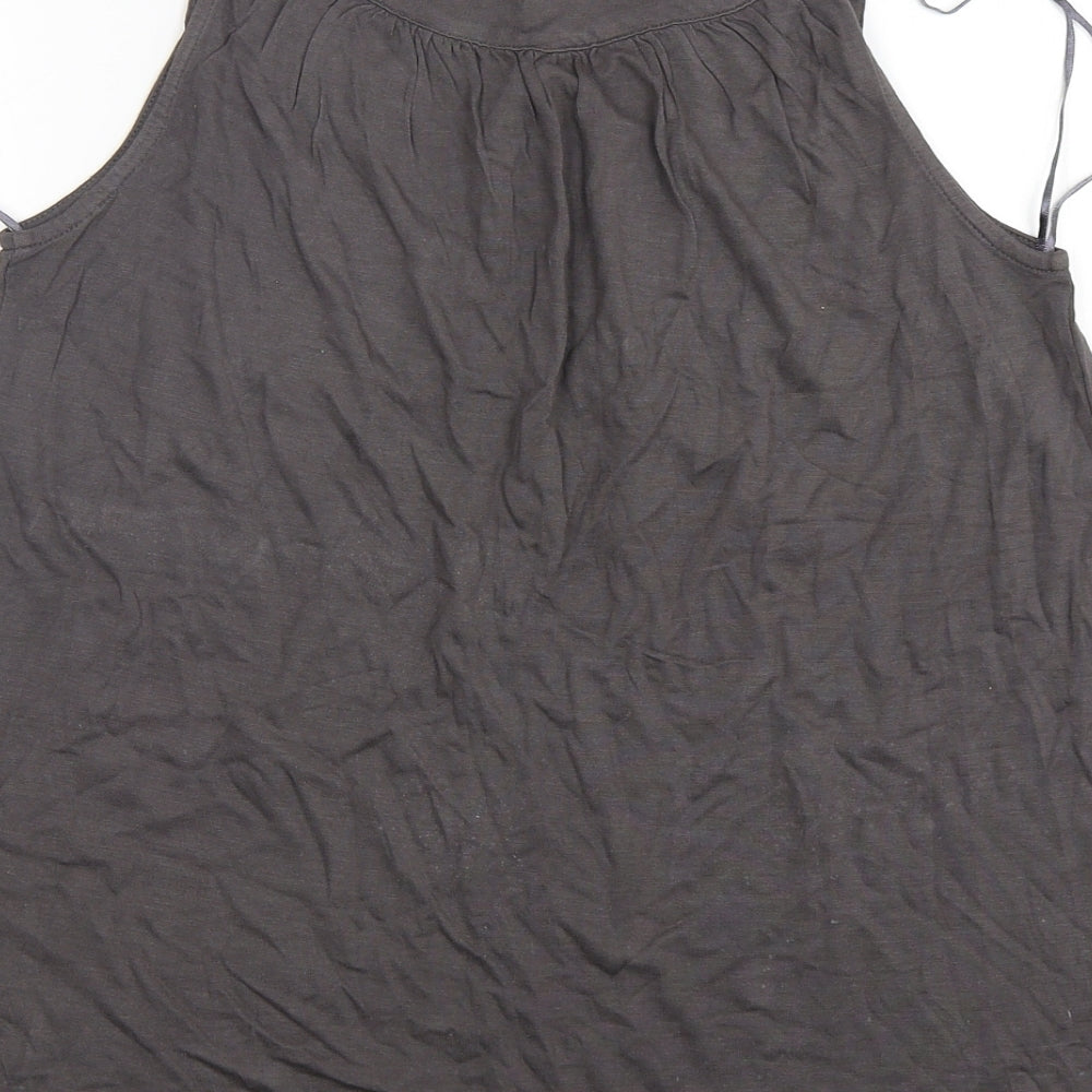 Womens UK Size 10 Monsoon Grey Basic Tank