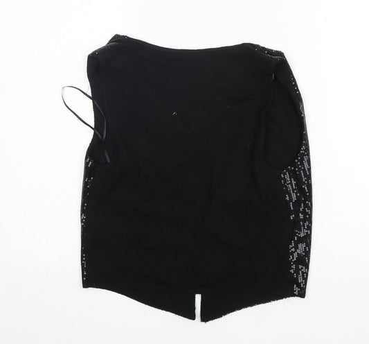 Womens UK Size 10 M&Co Black Cardigan Jumper