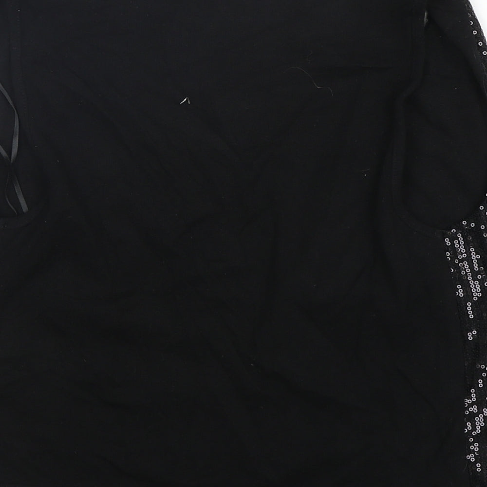 Womens UK Size 10 M&Co Black Cardigan Jumper