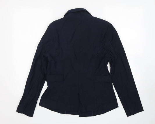 Very Womens Blue Viscose Jacket Blazer Size 12