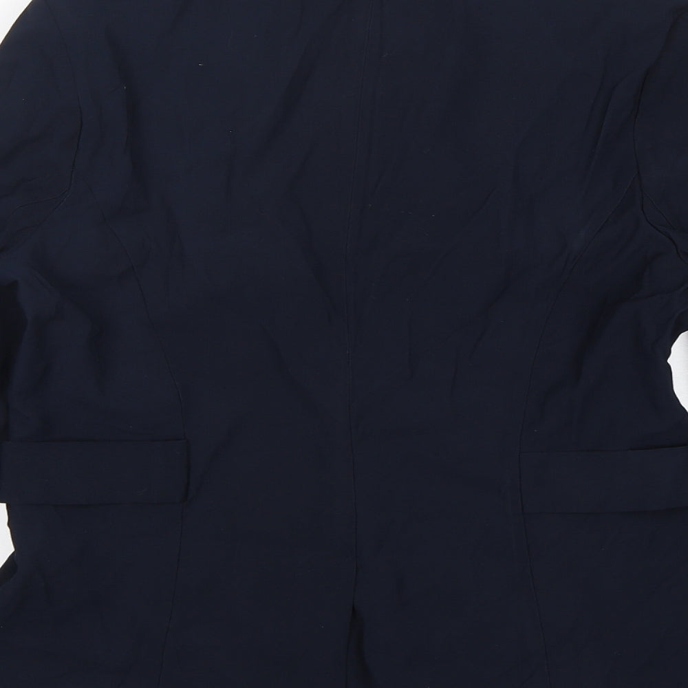 Brand and care label for Very women’s blue viscose jacket blazer, size UK 12