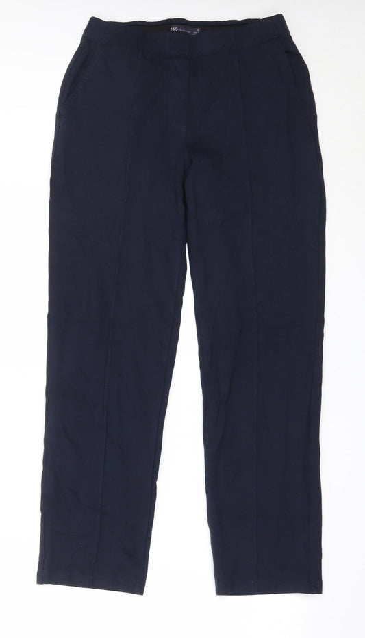 Womens UK Size 10 Marks and Spencer Regular Fit Sweatpants Blue Trousers