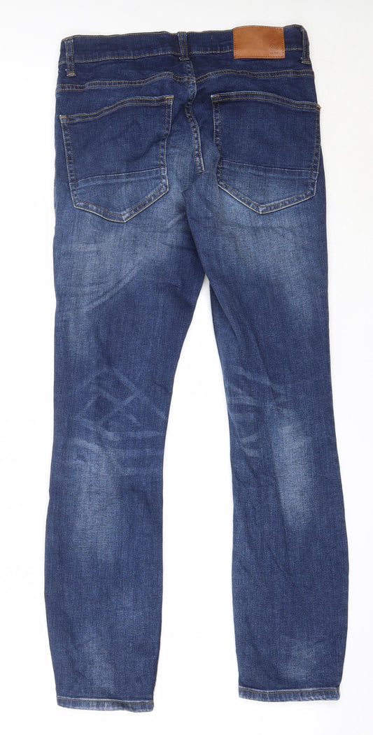 Burton Mens Blue Cotton Skinny Jeans Size 28 in L29 in Regular