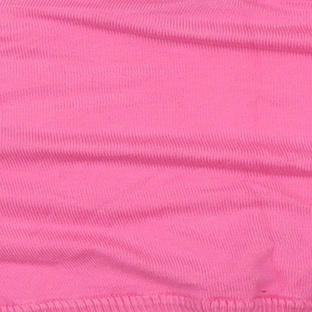 BAY Womens Pink V-Neck Cotton Cardigan Jumper Size 14