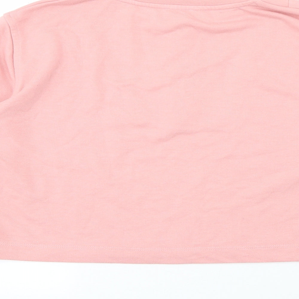 Pimkie Womens Pink Cotton Pullover Sweatshirt Size M Pullover