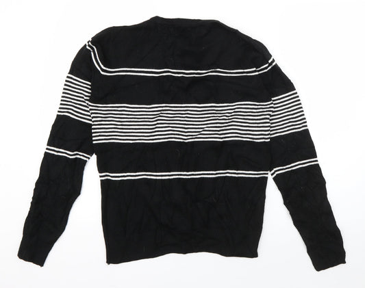 Primark Womens Black Round Neck Acrylic Pullover Jumper Size S