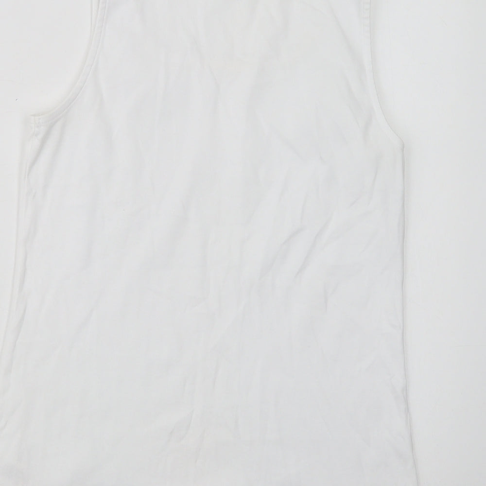 Womens UK Size 14 Love Tees White Basic Tank