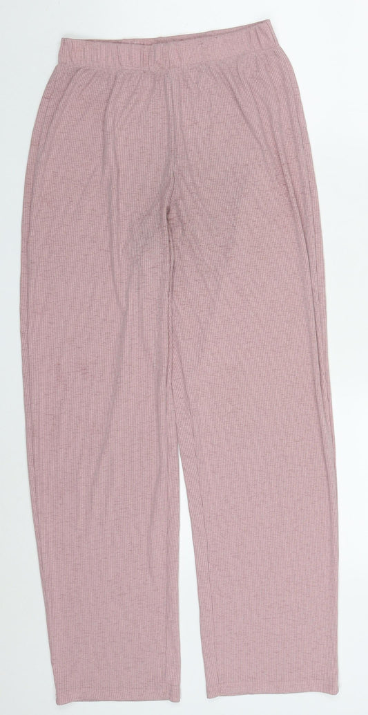 Womens UK Size M SheIn Regular Fit Pink Trousers