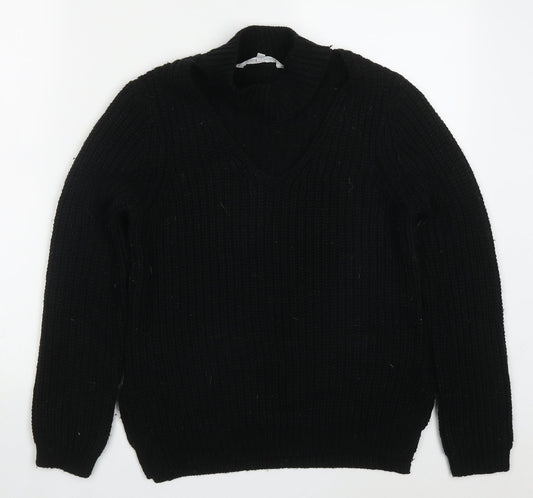Womens UK Size 8 Red Herring Black Pullover Jumper