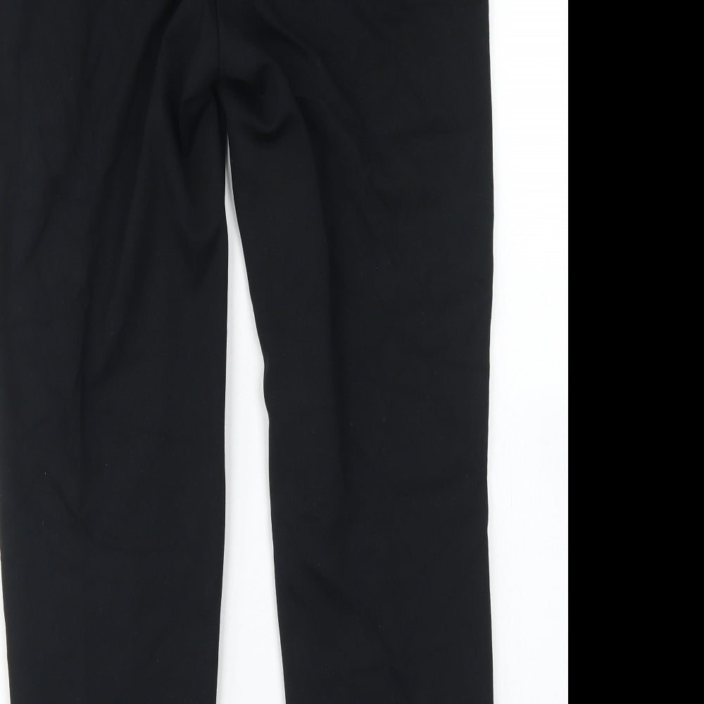 TU Womens Black Viscose Dress Pants Trousers Size 10 L25 in Regular