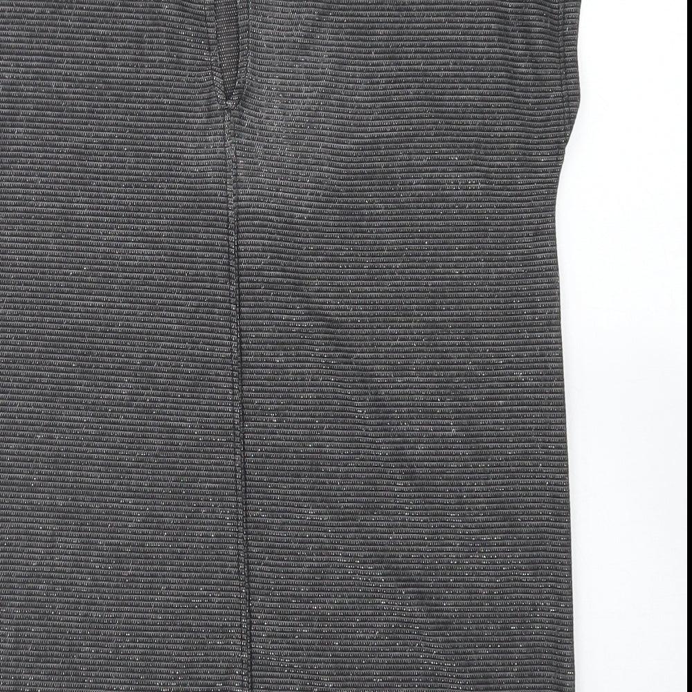 Womens UK Size 6 NEXT Silver Basic T-Shirt
