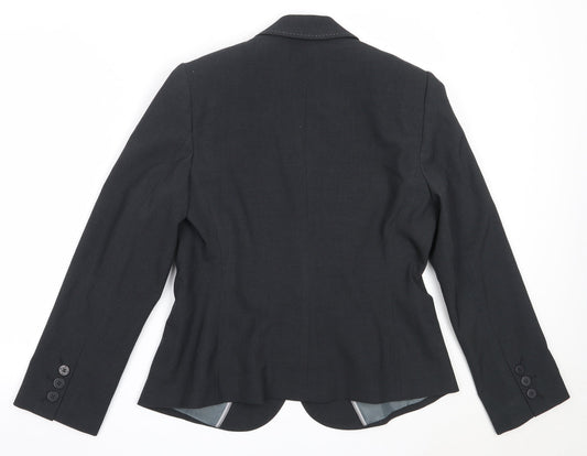 Marks and Spencer Womens Grey Polyester Jacket Blazer Size 14
