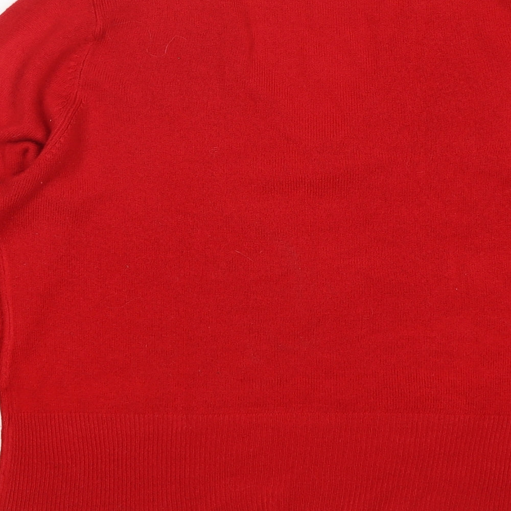 Womens UK Size M Sarah Hamilton Red Pullover Jumper