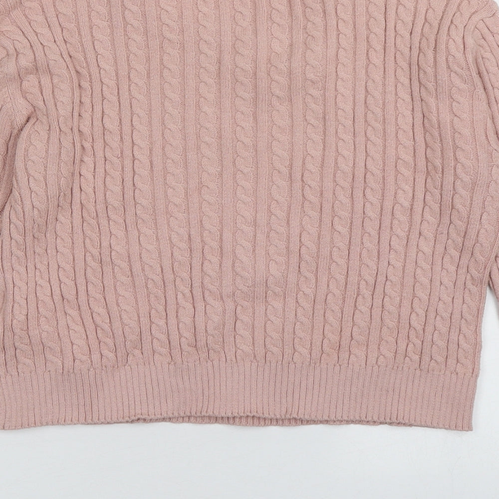 Womens UK Size L Pull&Bear Pink Pullover Sweatshirt