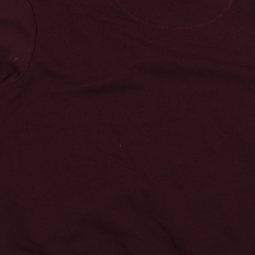 Avenue Mens Red Crew Neck Cotton Pullover Jumper Size XL