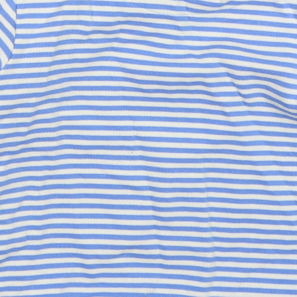 Marks and Spencer Boys Blue Striped Cotton Pullover Sweatshirt Size 2-3 Years Pullover - Save the Planet