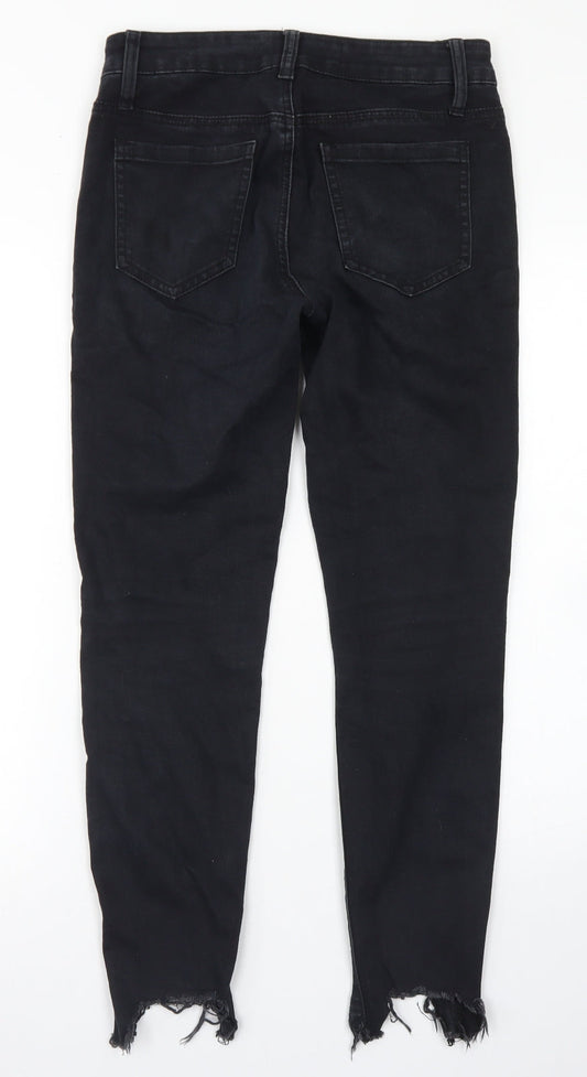 Ashley Mason Womens Black Cotton Skinny Jeans Size 28 in L26 in Regular Button