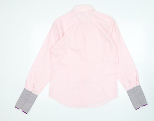Mens UK Collar Size M Preworn Smart Pink Dress Shirt