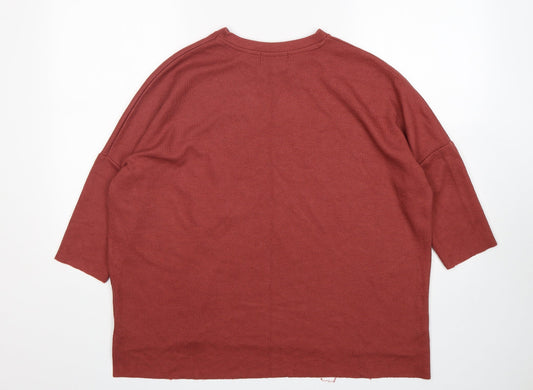 Primark Womens Pink Round Neck Polyester Pullover Jumper Size S