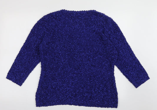Womens UK Size L alexara Blue Pullover Jumper