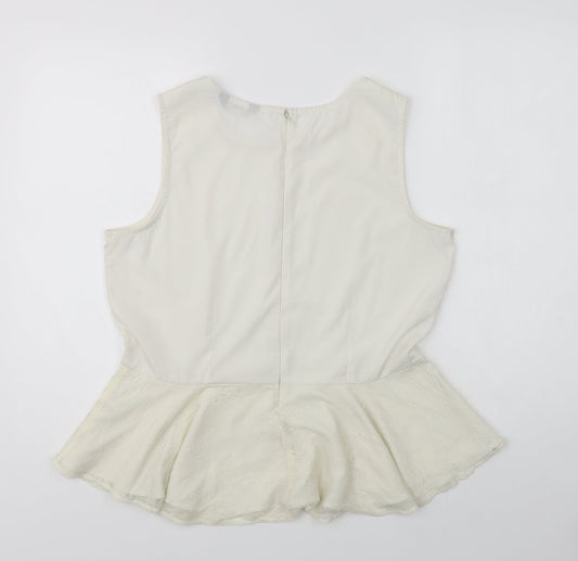 Womens UK Size 18 mAX Ivory Basic Blouse