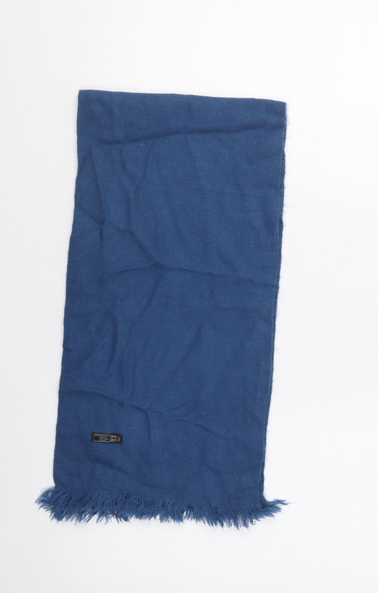 Preworn Mens Blue Polyacrylate Fibre Scarf One Size