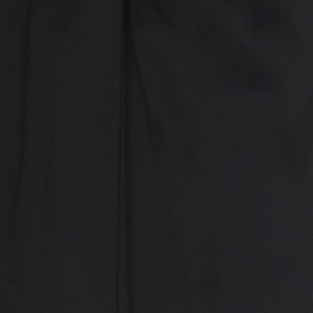 Womens UK Size M Preworn Regular Fit Carrot Black Trousers