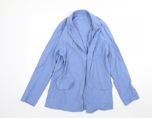 Additional front view of Primark women’s blue viscose jacket blazer, size UK 8