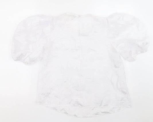 Womens UK Size 8 River Island White Basic Blouse