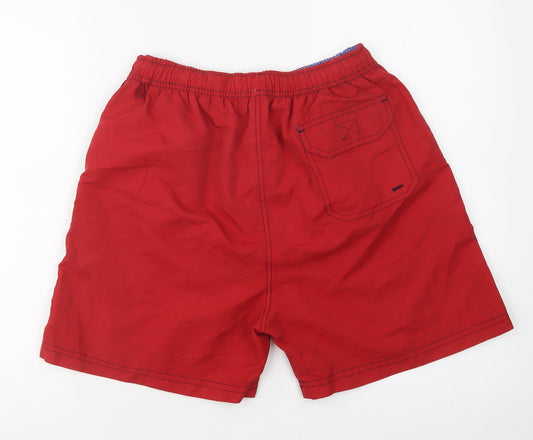 Dunnes Stores Mens Red Polyester Bermuda Shorts Size M L6 in Regular