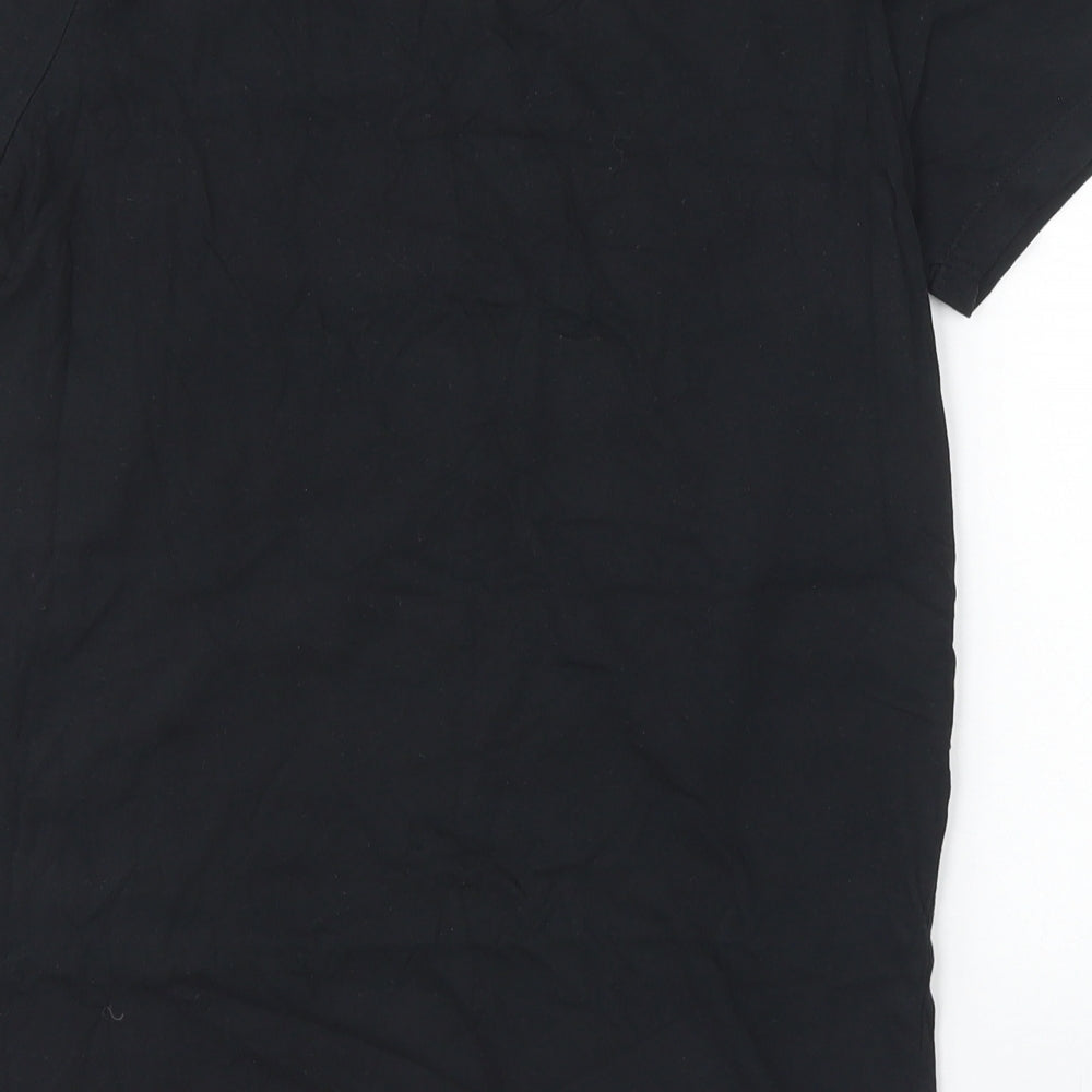 Womens UK Size S Only Black Basic T-Shirt