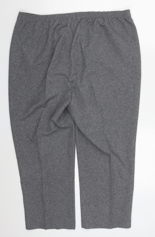 Bonmarché Womens Grey Polyester Trousers Size 18 L24 in Regular