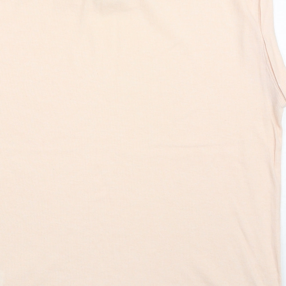 Womens UK Size 10 New Look Pink Basic T-Shirt
