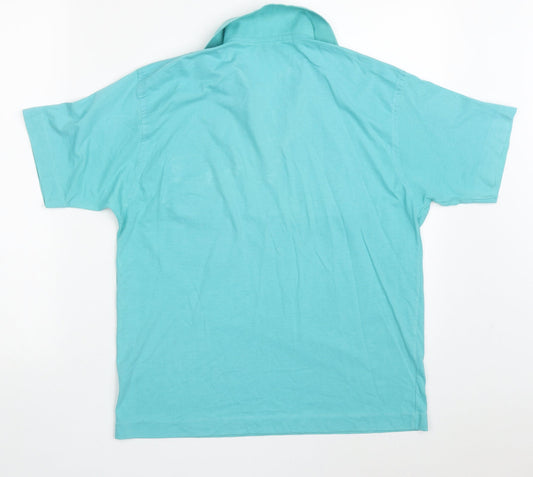 Emreco Mens Beige Polyester Polo Size M Collared Pullover