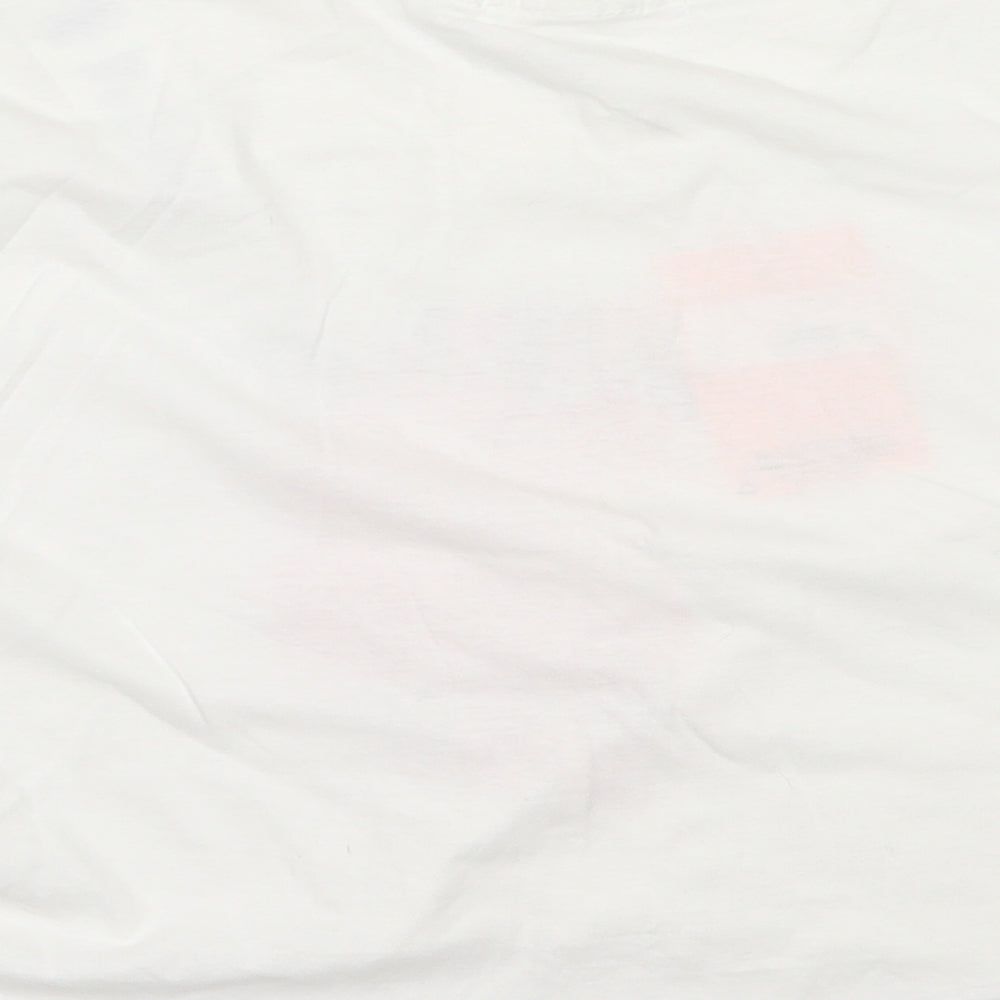 Womens UK Size S Missguided White Cropped T-Shirt