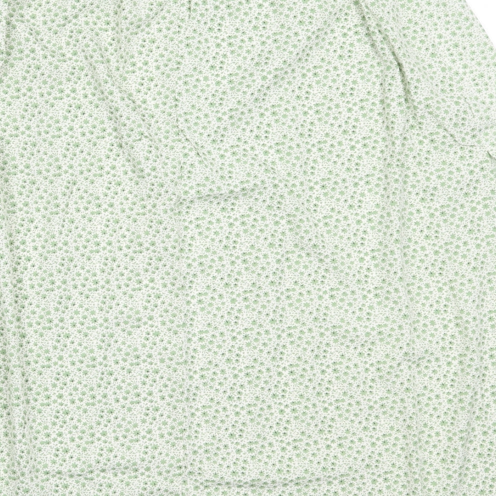 SheIn Womens Green Floral Polyester Flare Skirt Size XS