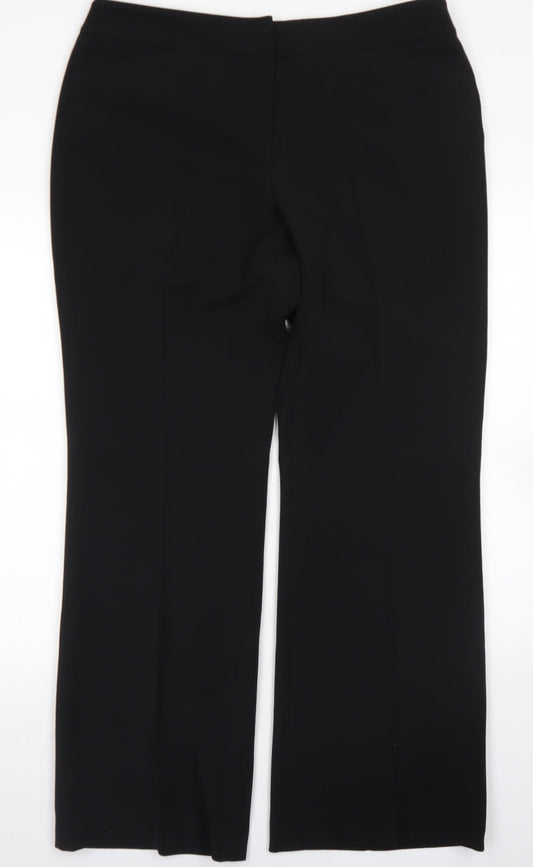 Womens UK Size 16 Marks & Spencer Regular Fit Dress Pants Black Trousers