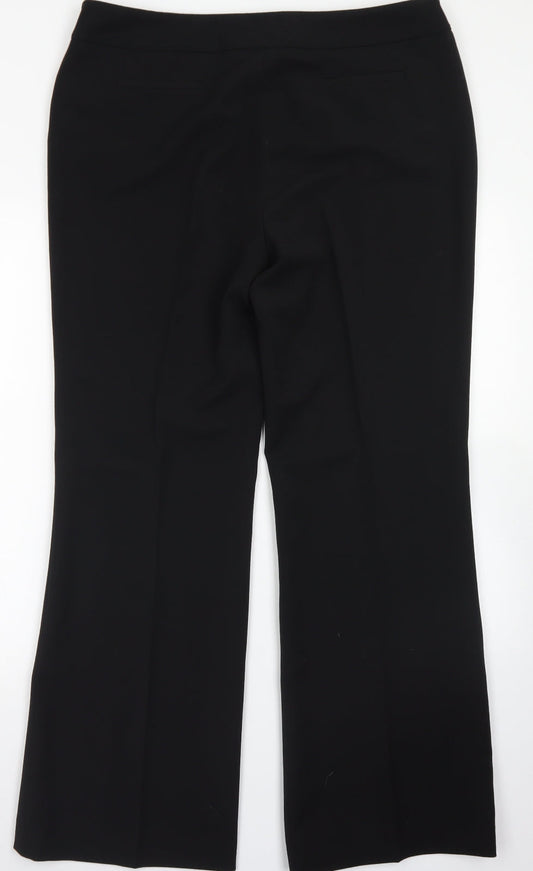 Womens UK Size 16 Marks & Spencer Regular Fit Dress Pants Black Trousers