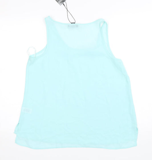 Primark Womens Green Polyester Basic Tank Size 14 Round Neck