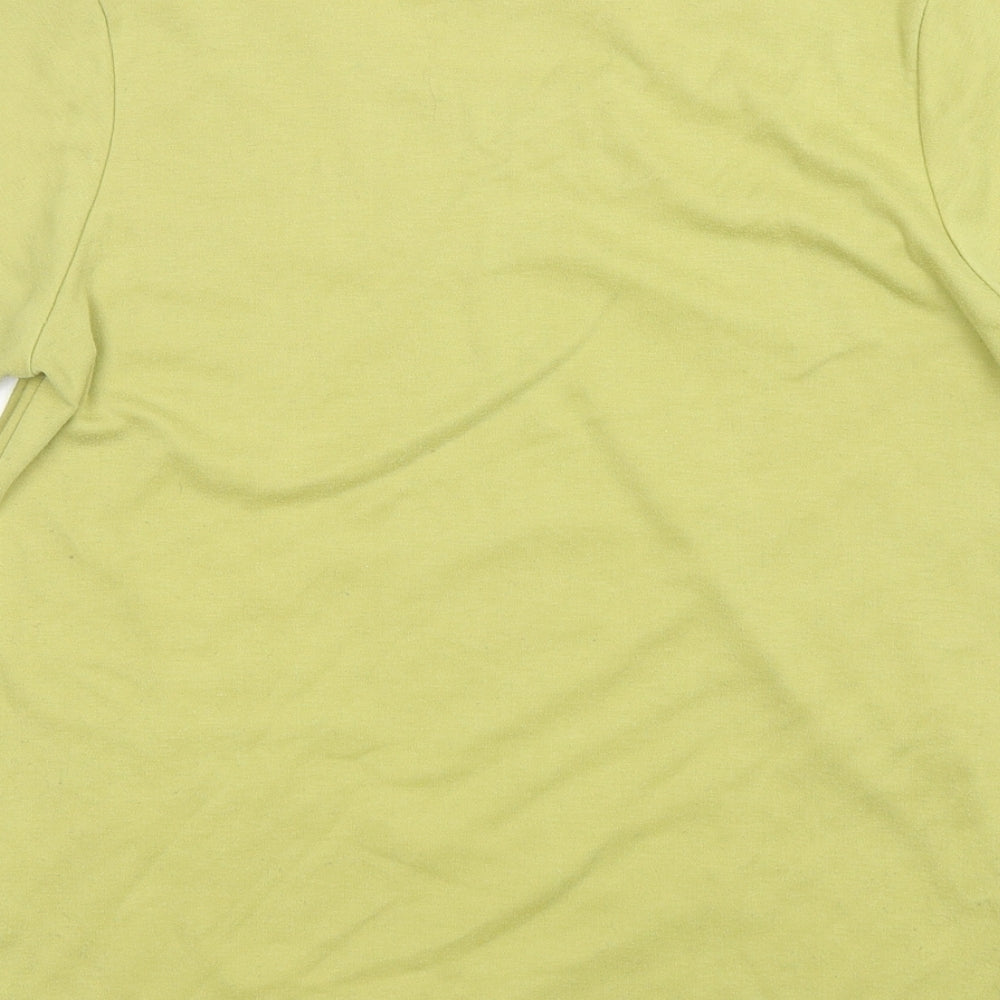 Womens UK Size XS Marble Green Basic T-Shirt