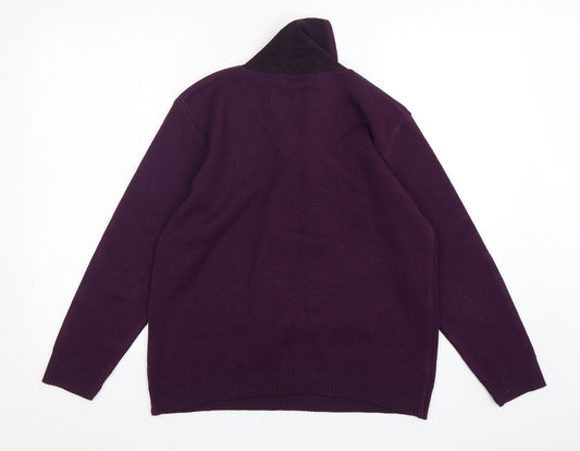 Womens UK Size M Reflect Purple Pullover Jumper