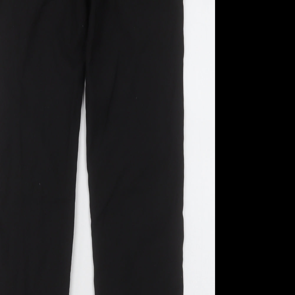 Brand and care label for Next men’s black polyester capri trousers, size 30, 31-inch leg regular button