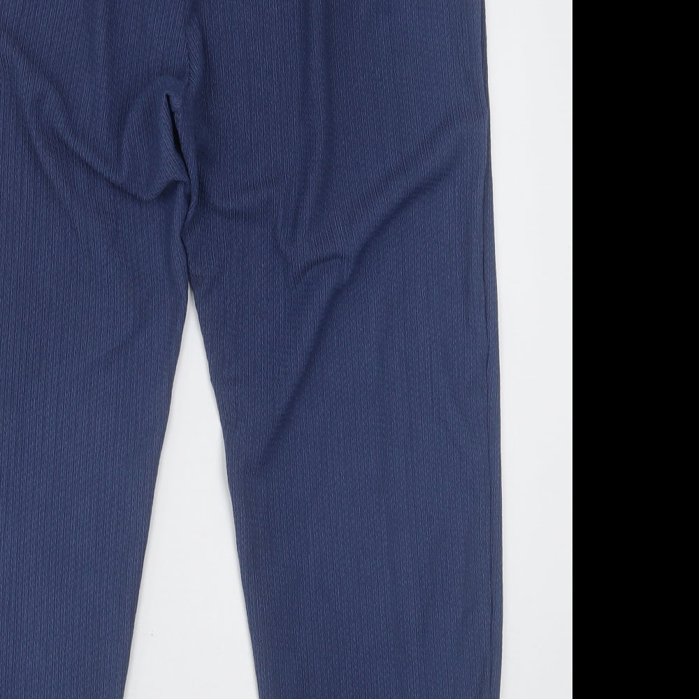 bobnmarch Womens Blue Polyester Trousers Size 16 L30 in Regular