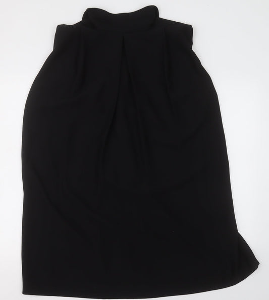 Womens UK Size L Preworn Black Basic Blouse