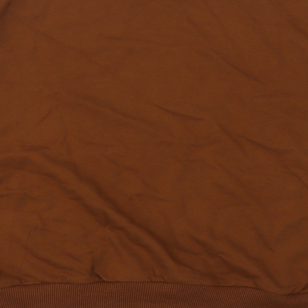 SheIn Womens Brown Crew Neck Cotton Pullover Jumper Size L