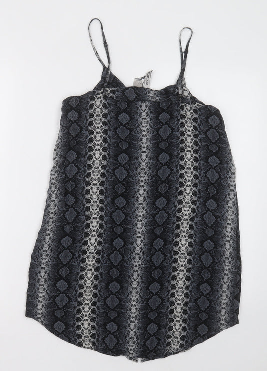 Womens UK Size 6 h7m Grey Basic Button-Up