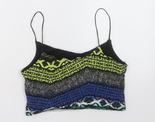 Womens UK Size 8 New Look Blue Cropped Tank