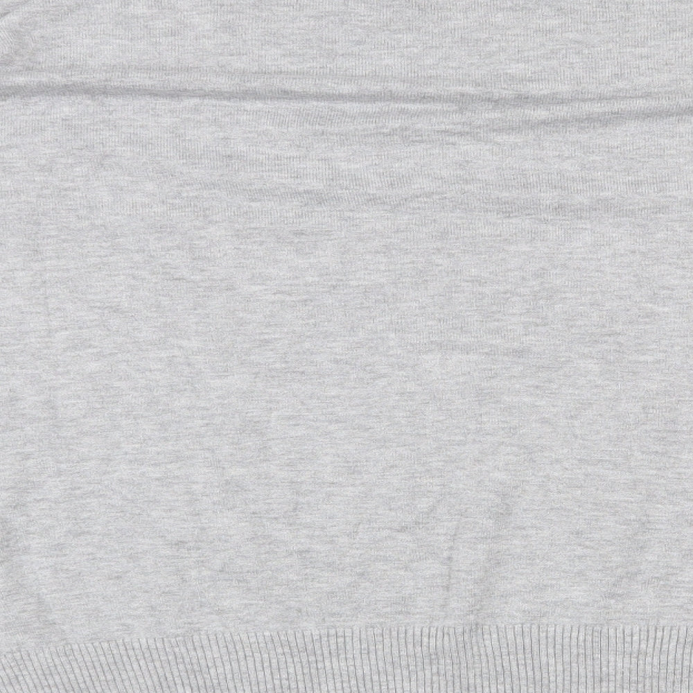 F&F Womens Grey Mock Neck Viscose Pullover Jumper Size 18